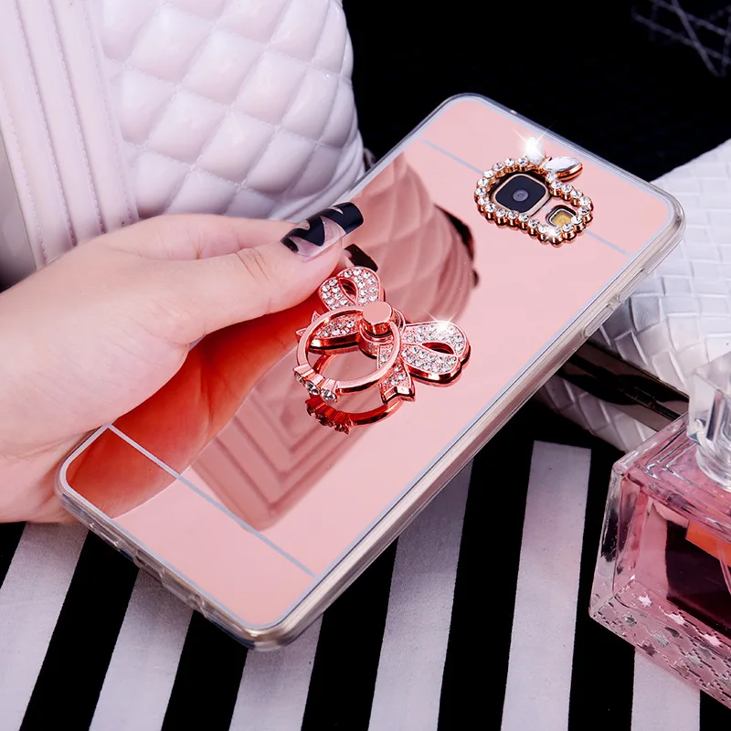 Finger Ring Holder Mirror Case For Samsung Galaxy A3 A5 A7 A8 J3 J5 J7 2016 2017 A520 A720 A320 J720 J520 J320 J510 |