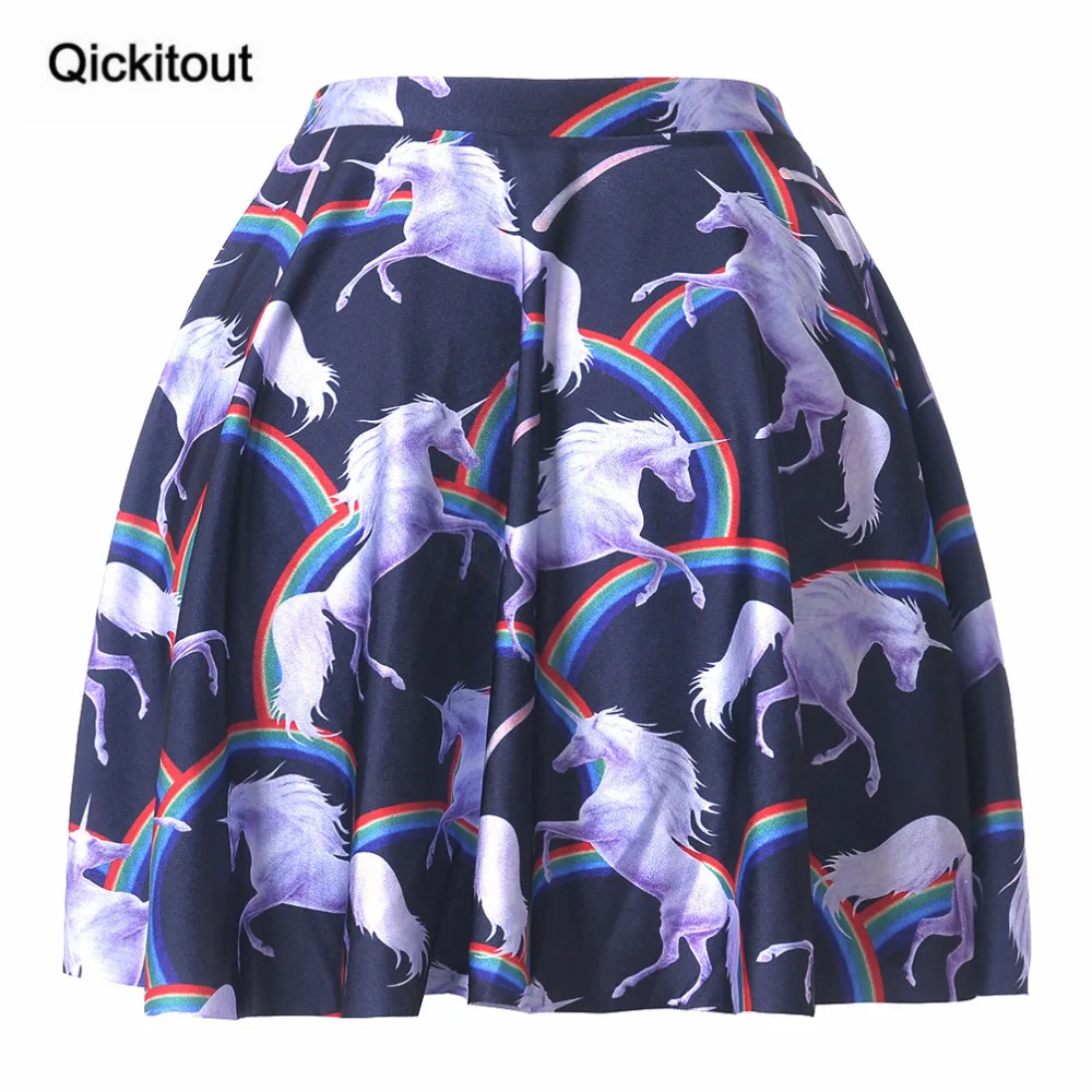 Горячая сексуальная мода горячая панк юбки цифровая печать Черная Радуга умнее