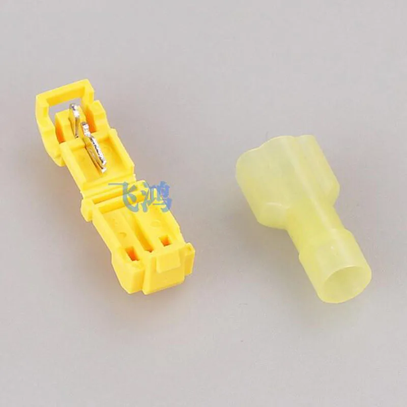 2 коробки быстроразъемный зажим Т типа провода терминал бесблочный разъем