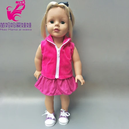 Милый плюшевый комплект одежды для куклы bebe born 18 &quot45 см Девочка Кукла одежда