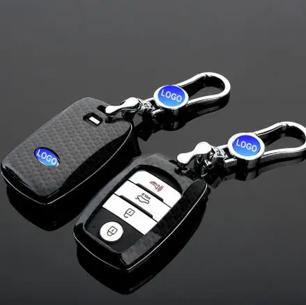 Новинка 2018 чехол для ключа из углеродного волокна простой стиль кольцо