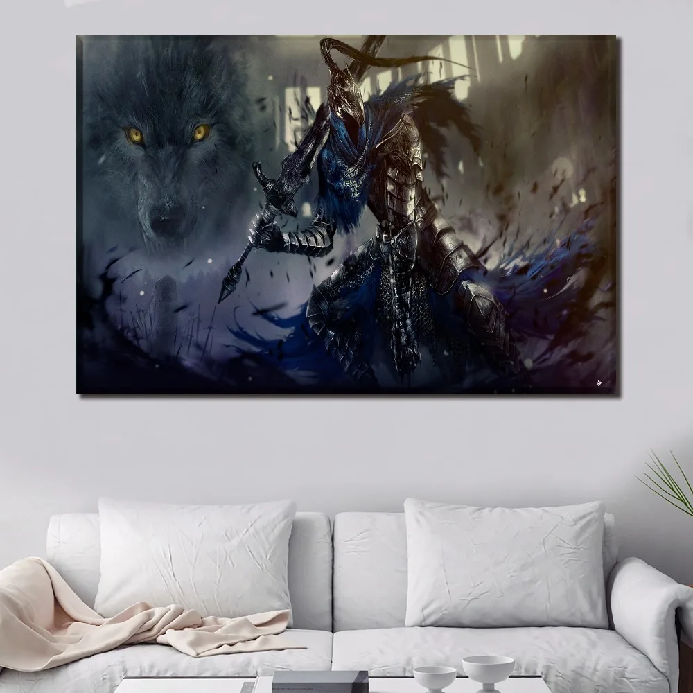Модульный постер Dark Souls Game Warrior Картина на холсте 1 панель настенное искусство