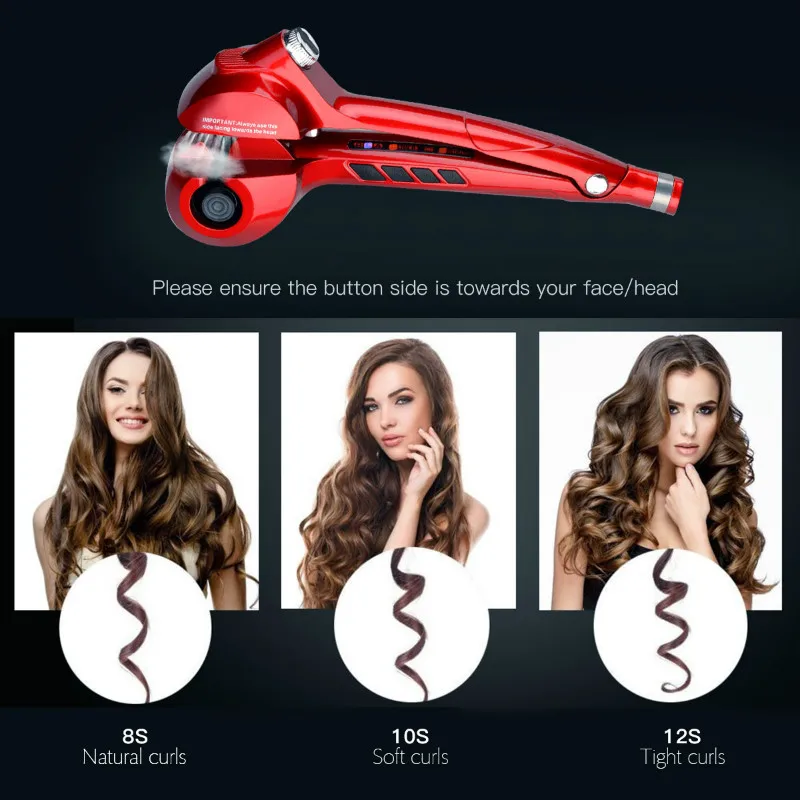 CkeyiN автоматический спрей щипцы для завивки волос керамические паровые щипцы для завивки волос керамические щипцы для укладки волос СВЕТОДИОДНЫЙ Цифровой щипцы для завивки волос