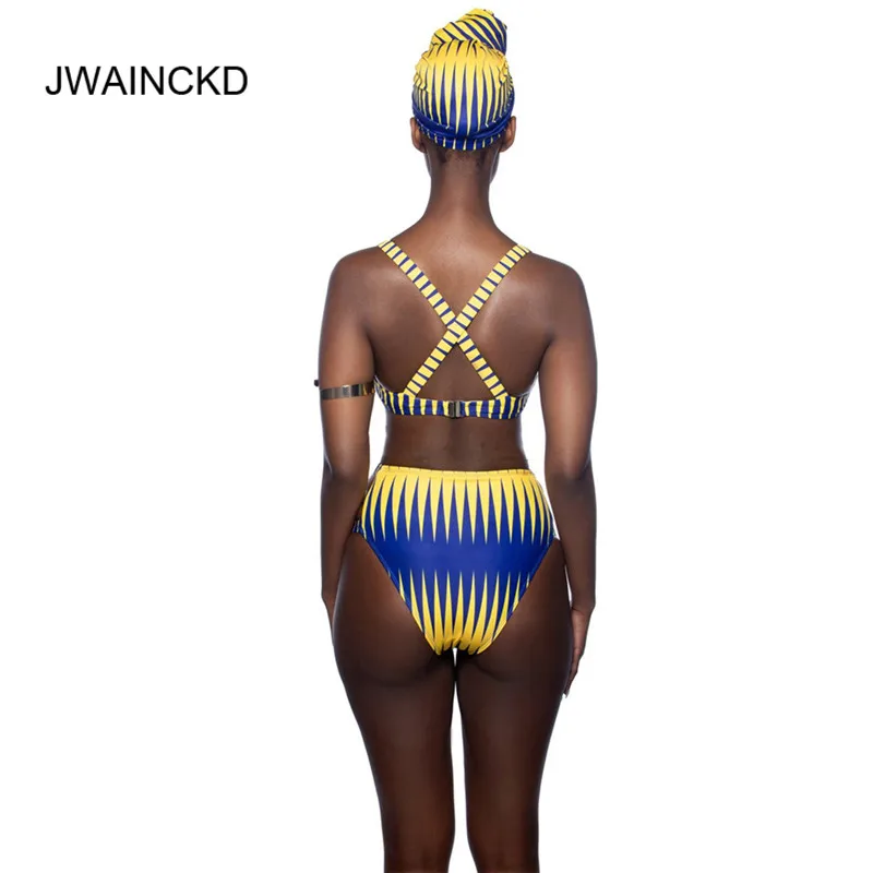 Бикини JWAINCKD новинка 2019 женский купальник с Африканским принтом бюстгальтер пуш