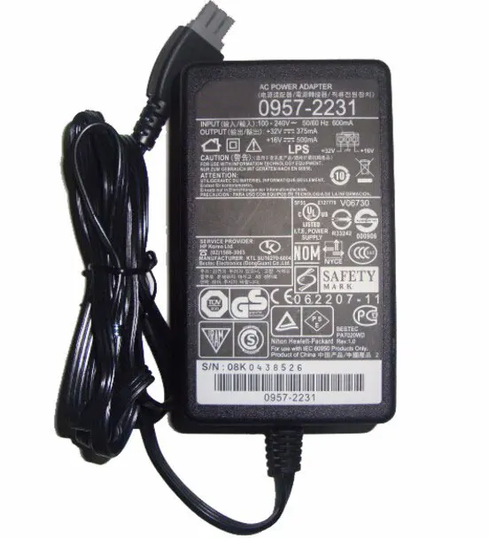 F2180 F2280 1420 D1460 16V/500mA 32V/375mA адаптер Зарядное устройство Питание для HP с чернилами