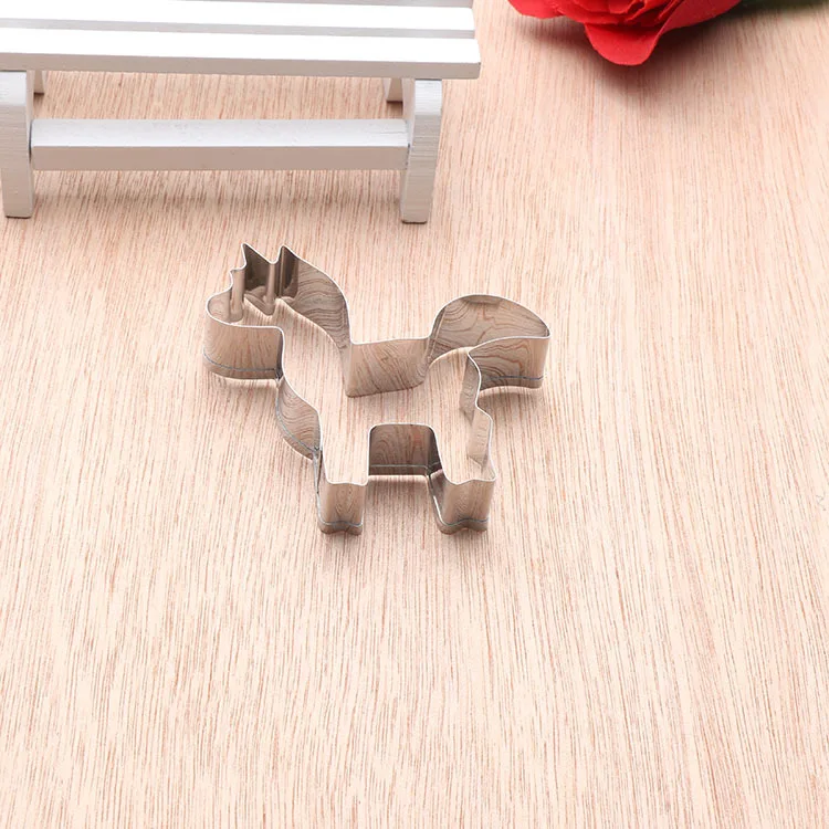 Резак для печенья из нержавеющей стали персикового цвета в виде пони форма