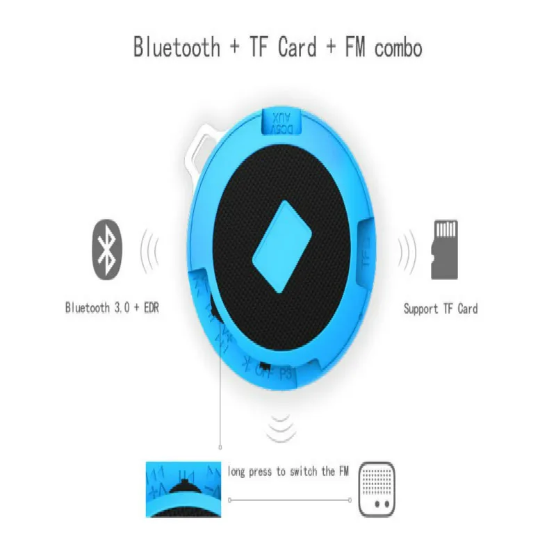 Мини Bluetooth динамик Портативный беспроводной водонепроницаемый открытый динамик громкий динамик s стерео коробка fm-радио