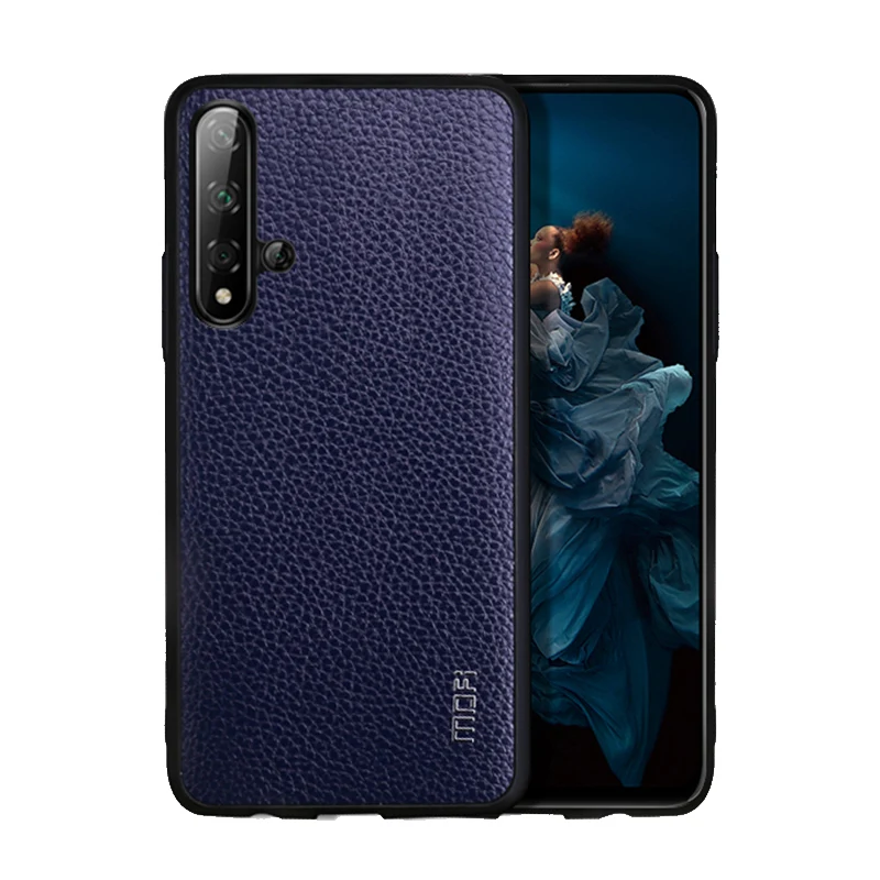 Чехол для Huawei Nova 5T чехол Mofi кожаный накладка Защитная перчатка Nova5T красный черный