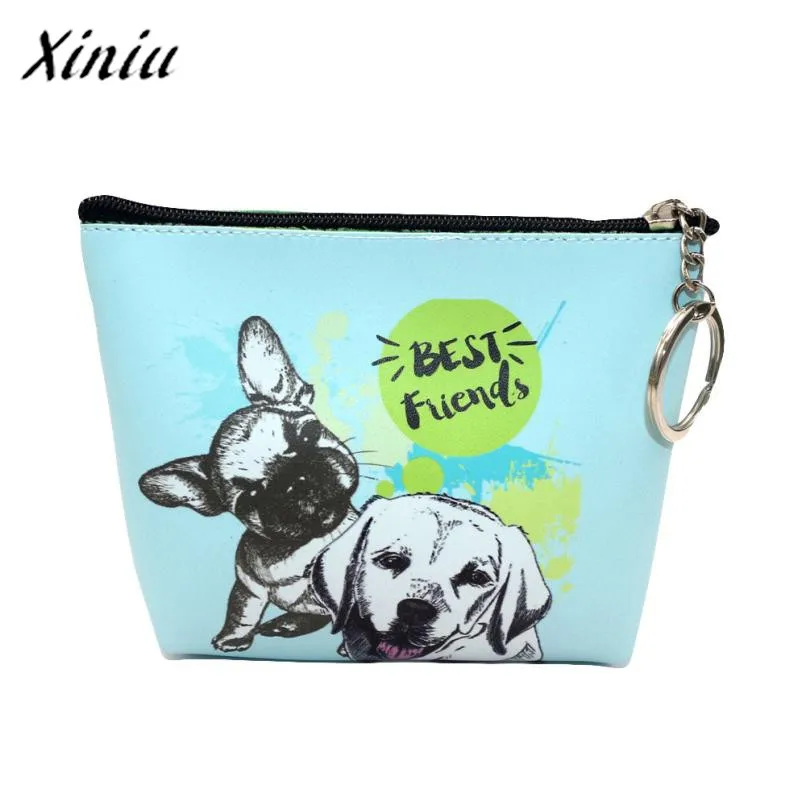xiniu coin purse leather Women Girls Printing Dog Snacks Coin Purse Wallet Bag Change Pouch Key Holder mini bag monederos #35 | Багаж и