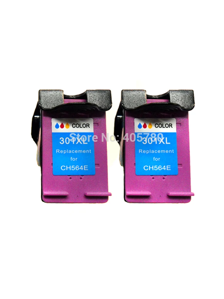 2x HP301 Цвет чернильный картридж совместимый для 301 301XL с чернилами hp Deskjet 1000 1050 2000 2050 J410a J510a