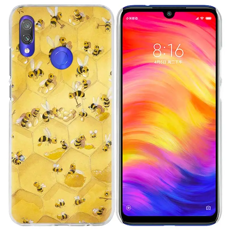 Чехол с Пчелой золотым медом для Xiao mi Red mi Go Note 7 6 6A Pro S2 5 5A 4X mi A1 A2 9 mi x 3 5G 8 lite Play F1 жесткий чехол для телефона