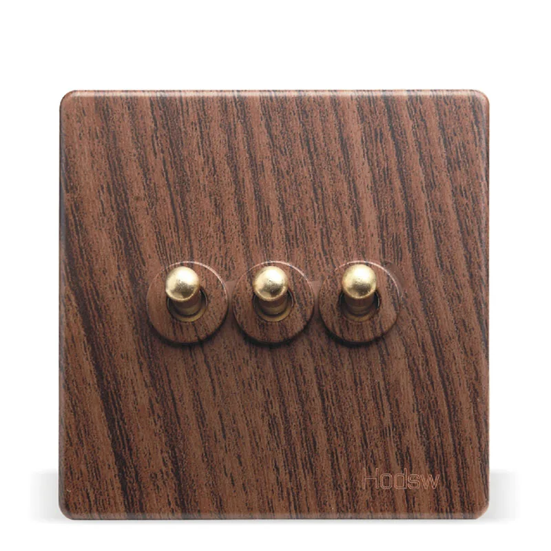 2 шт. 86 Тип старинный выключатель лампы быть деревянным медным рычагом 3 открытый