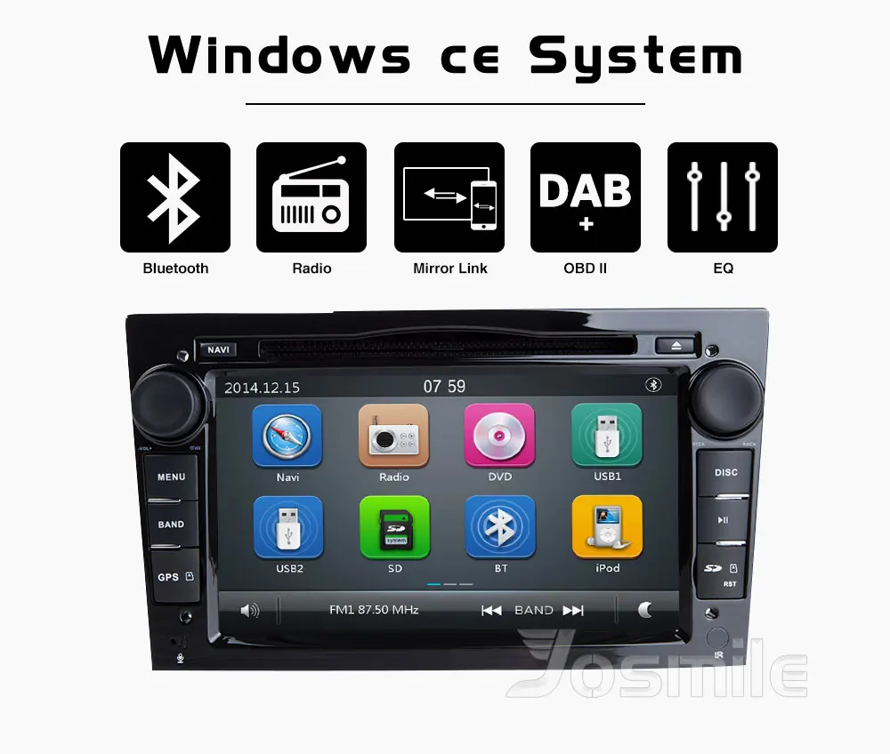 Автомобильный DVD мультимедийный плеер Josmile 2 Din для Opel Vectra C Zafira B Vivaro Astra H GJ Corsa B C D Meriva BAntara Радио Навигация