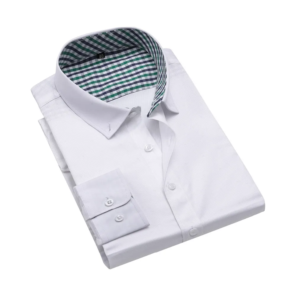 Glestore 2017 весна новых мужчин с длинным рукавом twill добби плед рубашки платья