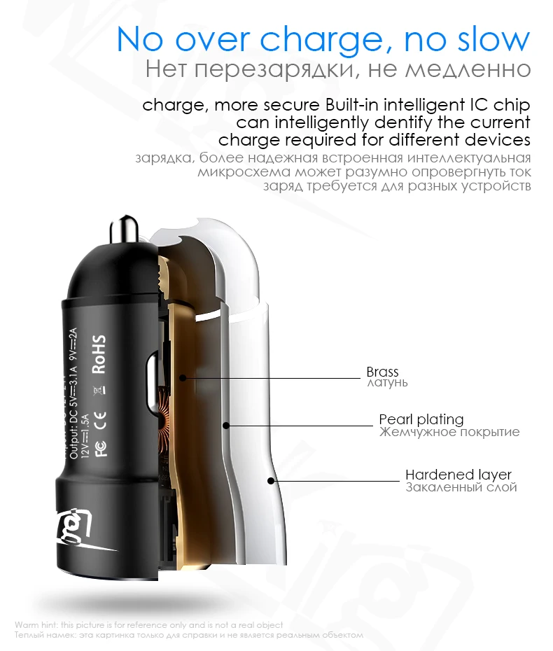 VVKing Быстрая зарядка 3,0 USB Автомобильное зарядное устройство Универсальный адаптер для iPhone XS samsung Xiaomi huawei LG мобильный телефон 3A Быстрая зарядка