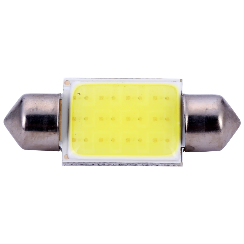 10 шт. FESTOON COB 31 мм 36 39 41 C5W светодиодная лампочка чипы DC12V белый цвет Автомобильный
