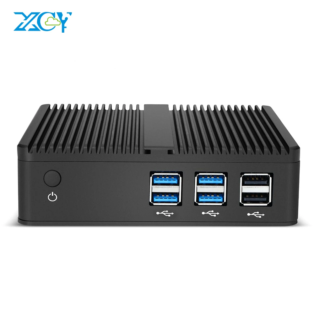XCY Мини ПК Windows 10 Intel Core i3 4010Y i5 4200Y i7 4500U двухъядерный безвентиляторный микро Настольный ПК HDMI VGA 6* USB WiFi неттоп HTPC