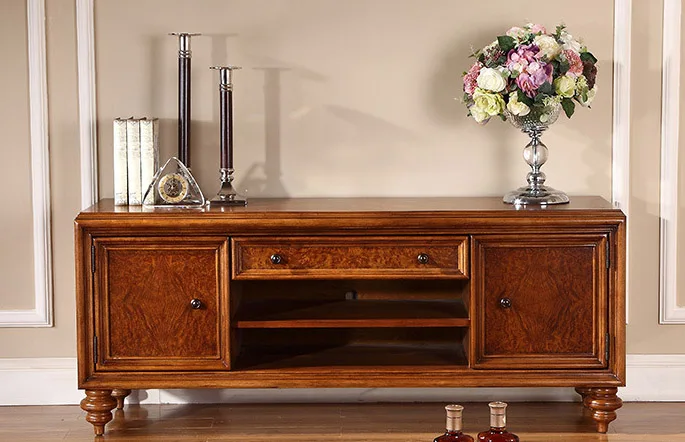 Американский кантри древесины корпуса аудио-с кабинет гостиная простой