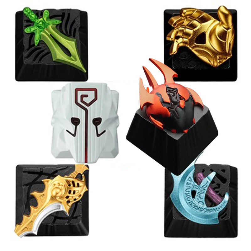 DOTA2 нож Дракон Сердце Бабочка подсветка 3D металлические клавиши на клавиатуру