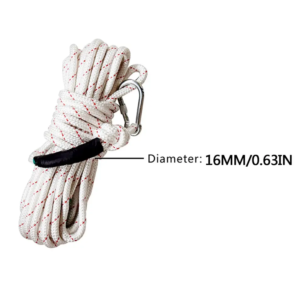 Статическая веревка для альпинизма на открытом воздухе с карабином снаряжение