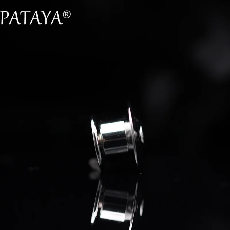 Женская брошь в форме стакана из белого золота PATAYA круглая натуральный Цирконий