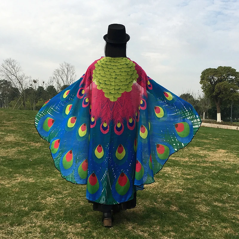New printed Belly Dance Cloak Wing Belly Dancing Butterfly Wings Beach Skirt Shawl Butterfly Cloak Mantle 197*130 cm 10 Colors