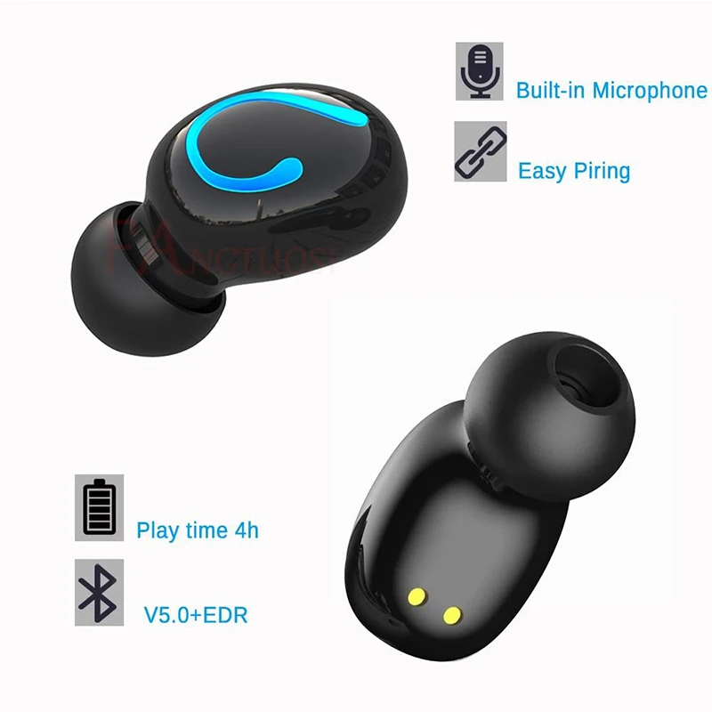 FANGTUOSI новые TWS 5,0 Bluetooth наушники стерео Беспроводная гарнитура Handsfree спортивные наушники с микрофоном и зарядным устройством