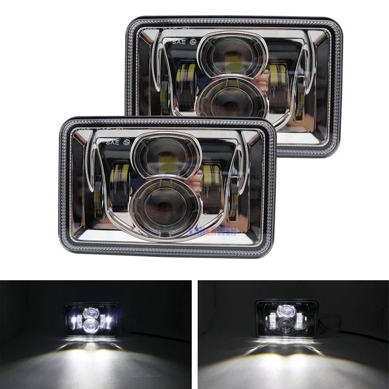 

4x6 inch Rectangular Projector LED Truck Headlights Sealed Headlamps For Peterbilt Kenworth T800 T400 T600 W900B/L Trucks Lamp