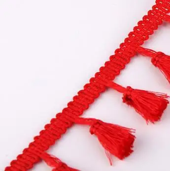 red Радужные кисточки с кружевной лентой падения края кружевные планки DIY Свадебная вечеринка ремесел ручной работы; Прошитые мужские Шторы одежда аксессуар на 2 размера больше - Цвет: red