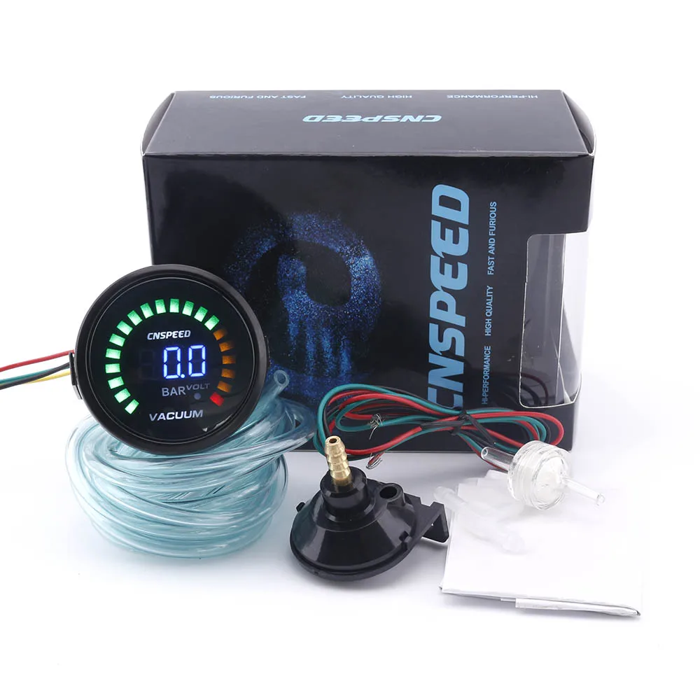 Цифровой автомобильный Вакуумный датчик CNSPEED 2 дюйма 52 мм 1 0 ~ бар гоночный дымовой