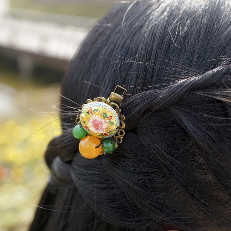 Женская заколка для волос разноцветная металлическая | Украшения и аксессуары