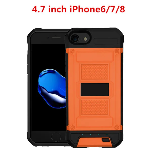 i678 Orange Egeedigi тонкий противоударный силиконовый чехол для зарядного устройства для iPhone 6 6s 7 8 Plus внешний чехол - Цвет: i678 Orange