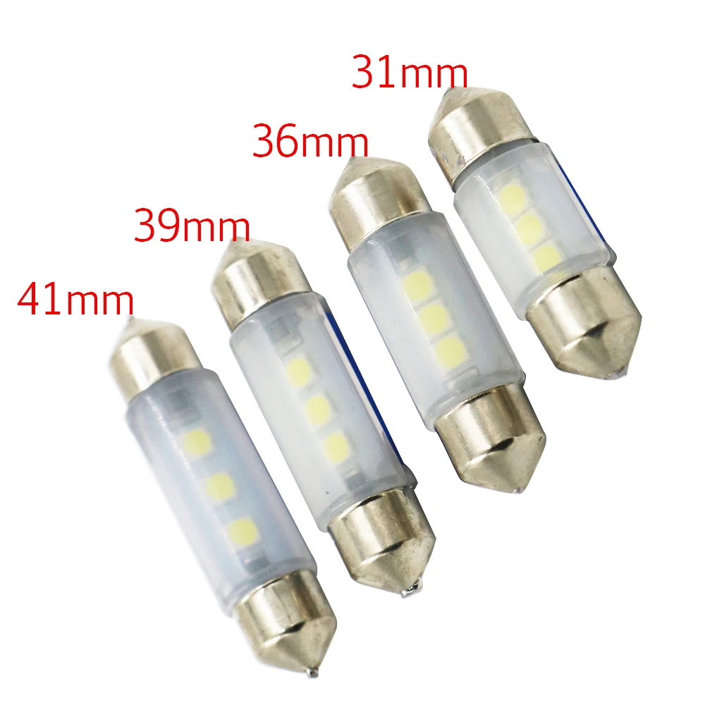 

YSY 20 шт. белый Canbus безотказное стекло 31 мм 36 мм 39 мм 41 мм светодиодный smd 3030 светодиодная гирлянда купольная лампа светодиодная автомобильная лампа для чтения DC 12 в