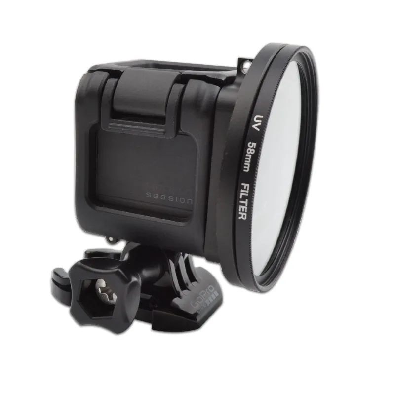 УФ фильтр для объектива 58 мм + переходное кольцо крышка Lente Protector Filtro Go pro Hero 4 5 Session