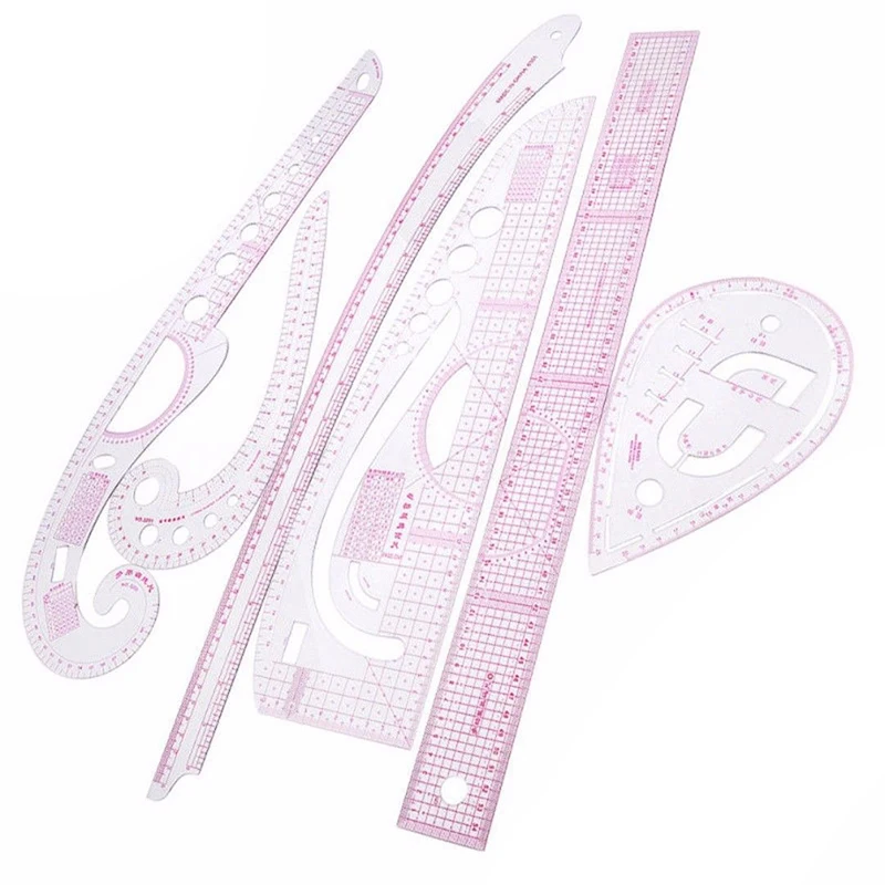 7 шт. DIY Одежда Лоскутная многолинейка шов Стёганое одеяло шитье лекальные