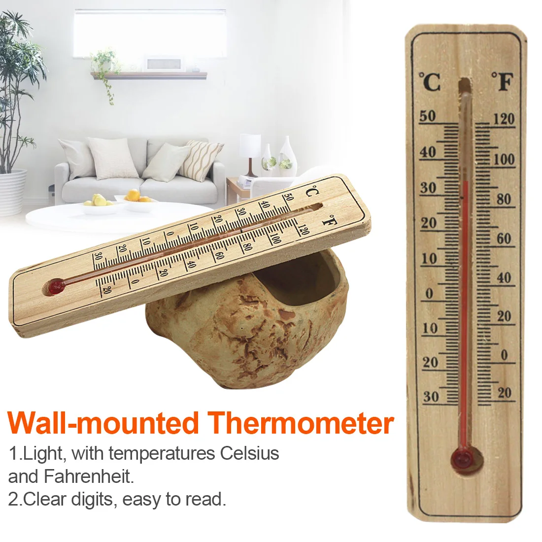 Настенный деревянный термометр устройство для измерения температуры в доме и на