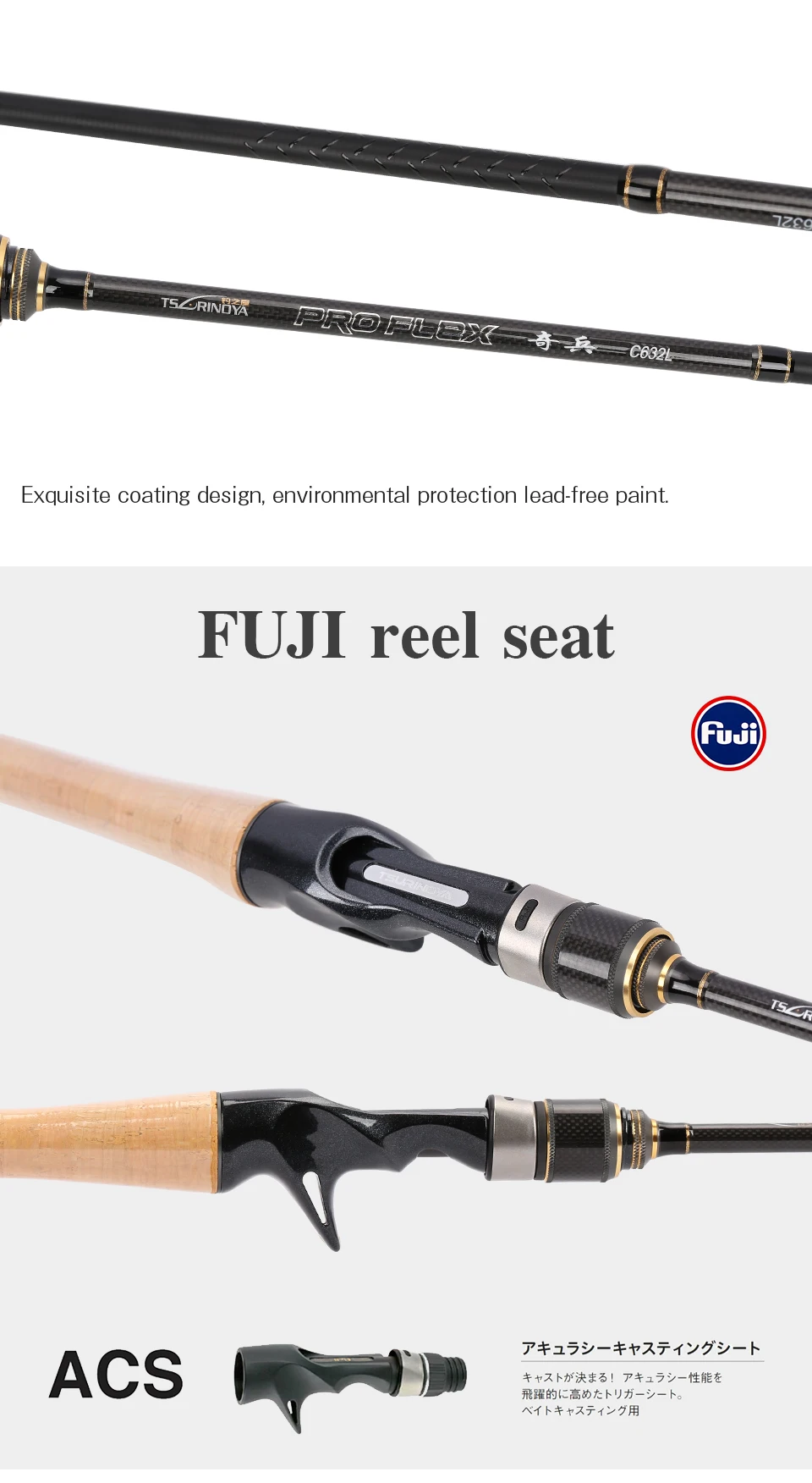 TSURINOYA для рыбалки стержень PROFLEX 1,91 м 632LC литейный стержень FUJI направляющие кольца FUJI катушкодержатель приманки с высоким содержанием углерода приманка стержень