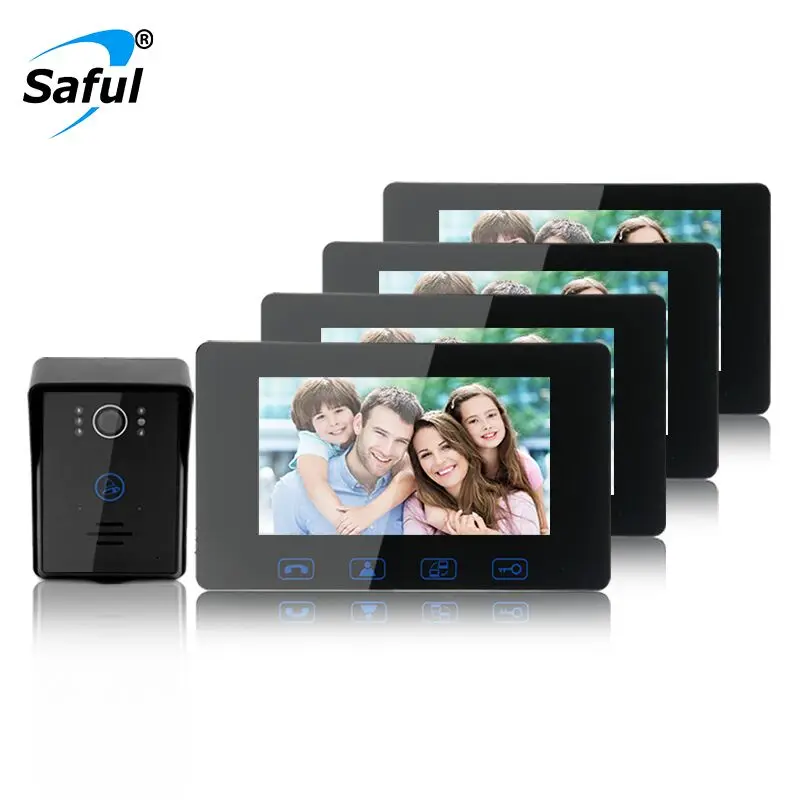 7 ''Проводной видео-телефон двери Водонепроницаемый дверь домофон горячая