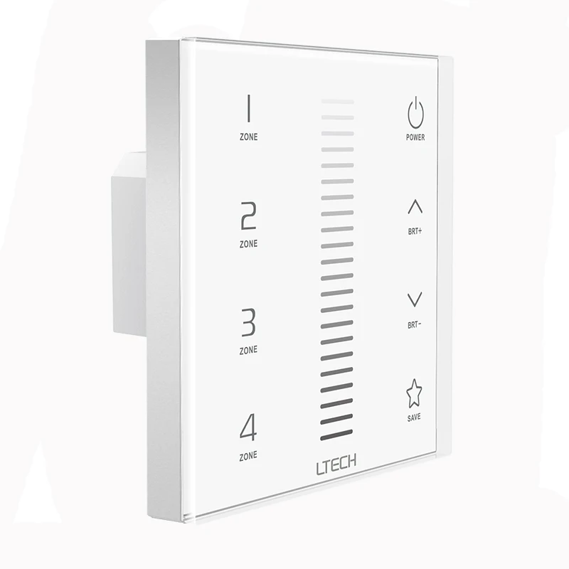 EX5 Светодиодный диммер 220 в 2,4 ГГц RF и DMX многофункциональная стеклянная Сенсорная панель настенный светодиодный полосный диммер с беспроводным приемником - Цвет: EX5