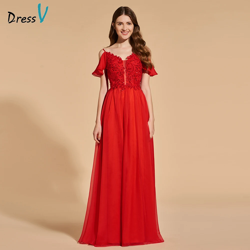 Платье красное длинное вечернее с v образным вырезом и аппликацией|gown prom|prom dress