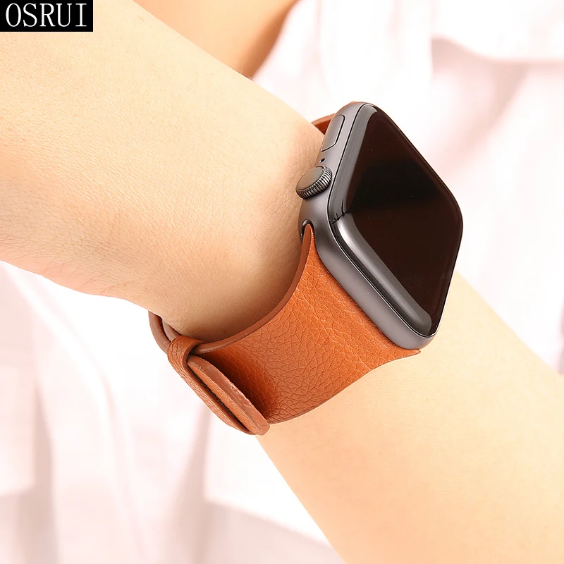 Ремешок для Apple Watch 4 ремешка 44 мм correa iwatch 42 38 40 серия 3 2 кожаный браслет pulseira
