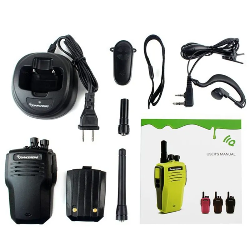 

10 шт Черный Новый QUANSHENG TG-K100 иди и болтай Walkie Talkie “иди и 5 Вт UHF 400-480 МГц 16CH Jacklight сканирования DTMF, две антенны, двухстороннее радио