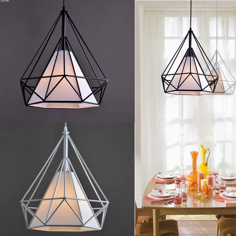 Винтажный потолочный светодиодный светильник E27 в стиле ретро железная столовая