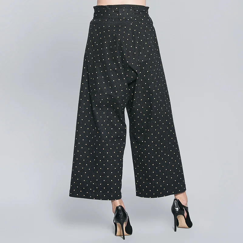 Модные длинные хлопковые брюки POKWAI с широкими штанинами женская брендовая