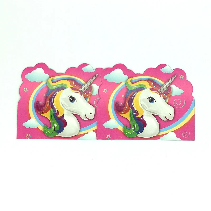 10pcs Cartoon Unicorn Theme Happy birthday Party Decoration Invitation Card For Kids Boys favors | Дом и сад