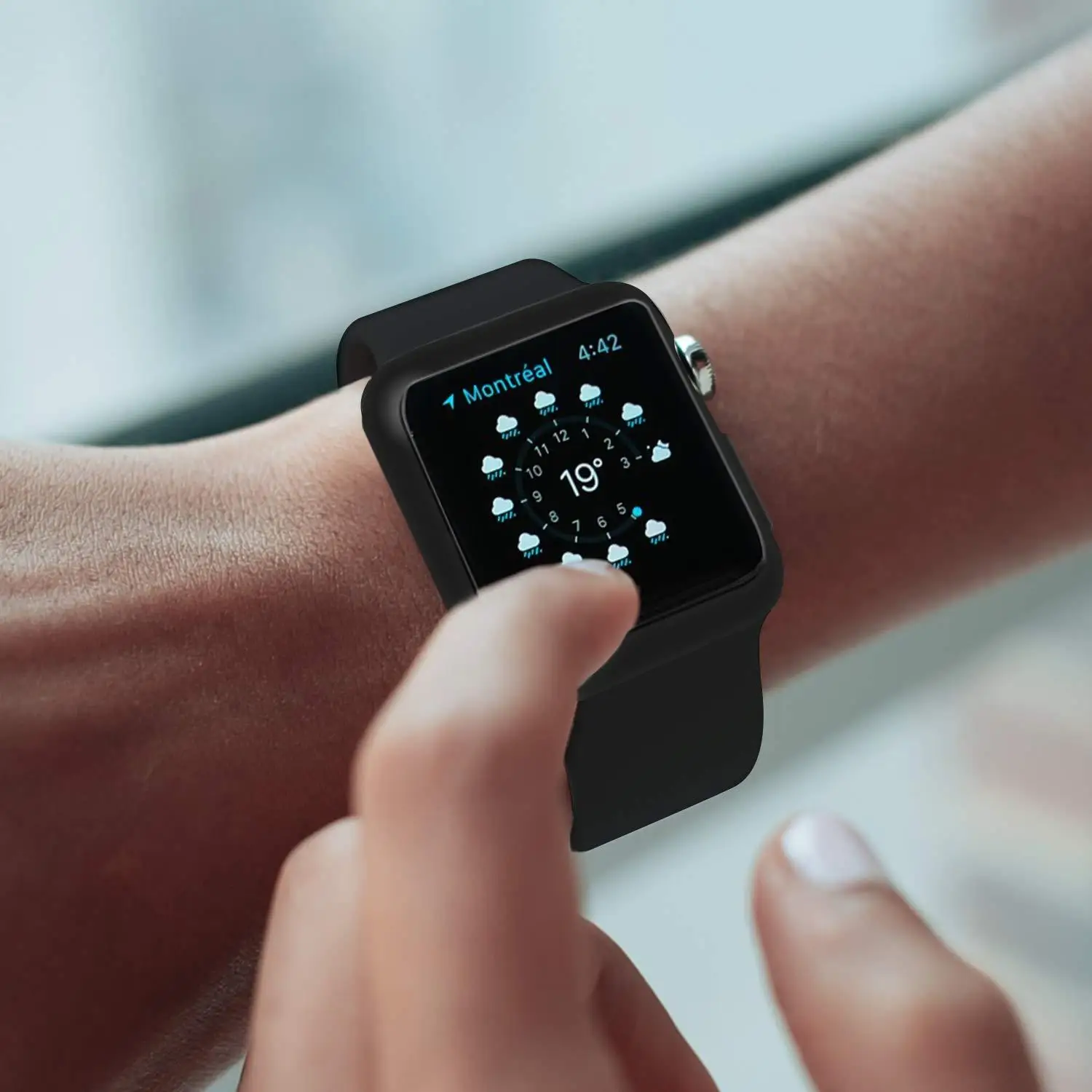 Мягкий силиконовый чехол для часов JANSIN с сопротивлением падению для Apple Watch 44 мм 40 мм серия 4 Защитная крышка для экрана для iWatch Series 4