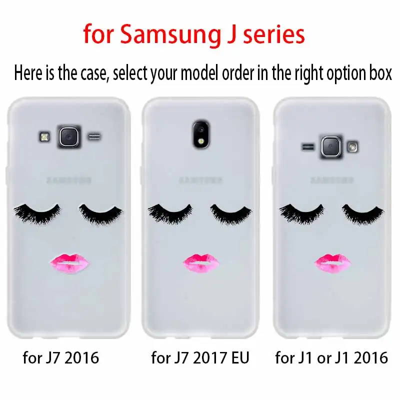 Чехол для макияжа ресниц и губ Samsung J8 J4 J6 Plus 2018 J5 J3 J7 2017 EU 2016 Prime силиконовый чехол