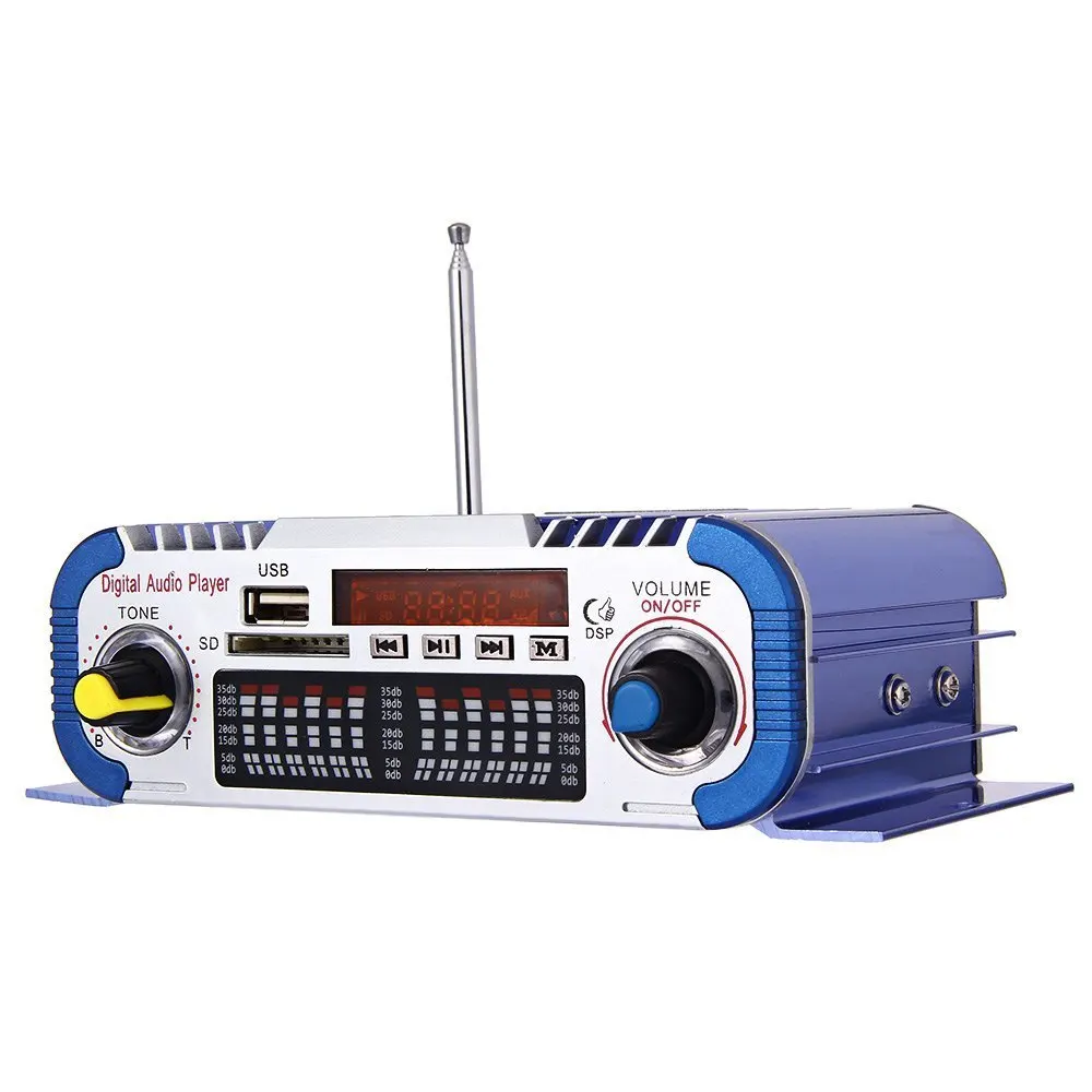 HY601 FM аудио Автомобиль бас стерео усилитель радио MP3 Динамик HiFi 2CH цифровой