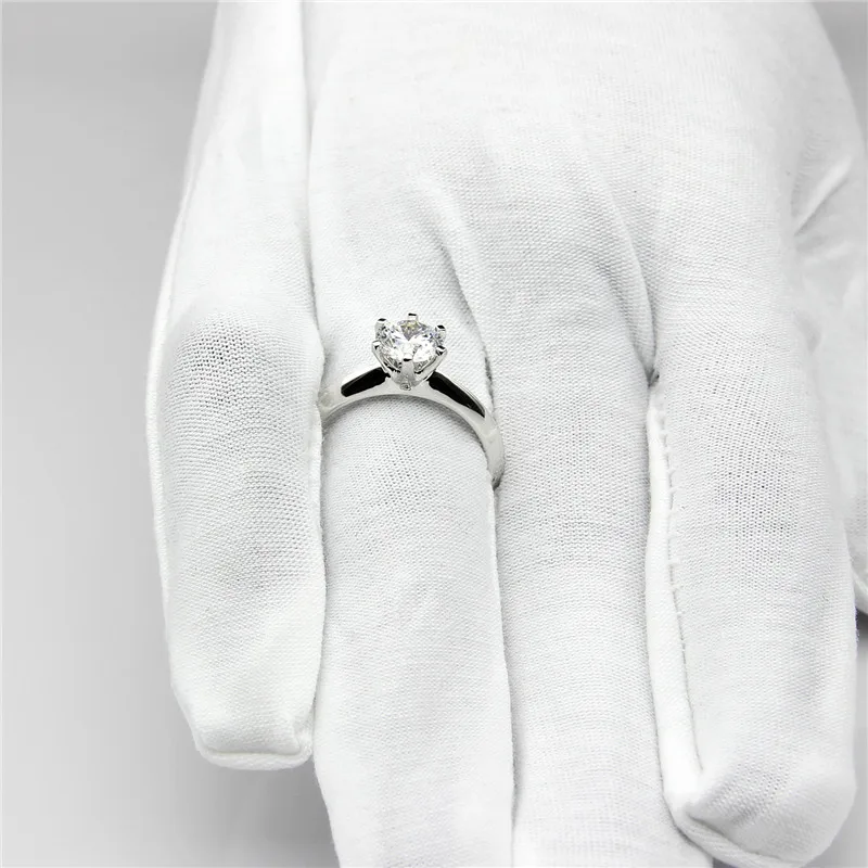 LASAMERO REAL Moissanites 1 карат 14 к 585 твердое Золотое лабораторное кольцо с алмазом