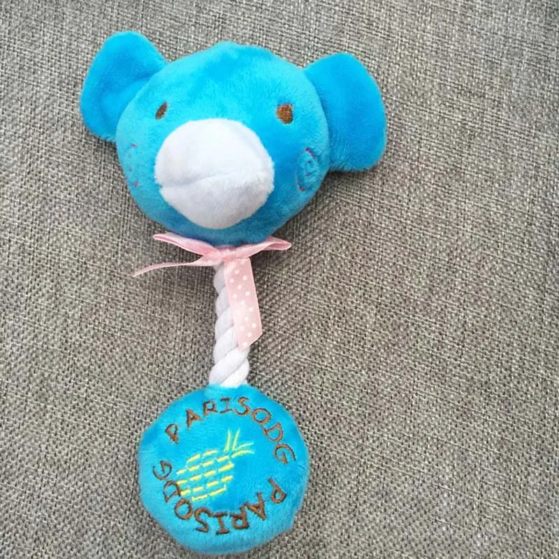 1 Pcs Lovely Elephant Bear Cow Pet Dog Toys High Quality Strong Durable Soft Fleece Squeak Toy for Small Puppy Chew Dolls10A | Дом и сад